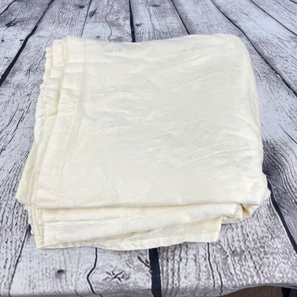 RALPH LAUREN Vintage King  Flat  Sheet TAN Cream  AVERY Floral Damask - Picture 5 of 5